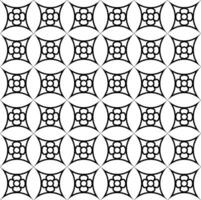Vector geometric black floral pattern in the form of an original lattice on a white background