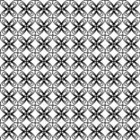 Vector geometric black floral lattice pattern on white background