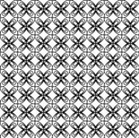 Vector geometric black floral lattice pattern on white background