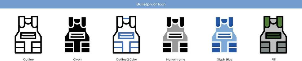 Bulletproof Icon Set Vector