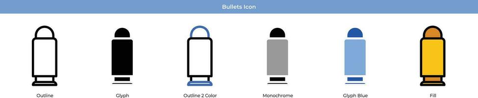 Bullets Icon Set Vector