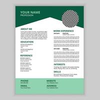 Creative and Professional Resume Design vector