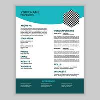 Creative and Professional Resume Design vector