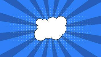 background cartoon style comic manga pop up cloud video