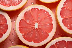 AI generated Creative Grapefruit banner. Generate Ai photo