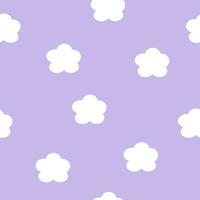 White clouds texture. Seamless pattern. vector