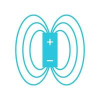 Electromagnetic field. From blue icon set. vector