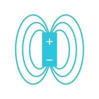 Electromagnetic field. From blue icon set. vector