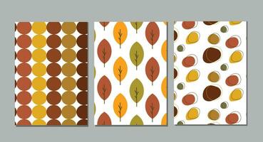 Seamless pattern autumn themes for cover book design vector