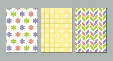 Notebook cover design spring themes size B5 for school vector