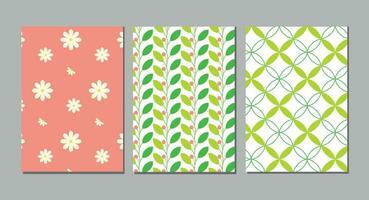 Notebook cover design spring themes size B5 for school vector