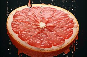 AI generated Creative Grapefruit banner. Generate Ai photo