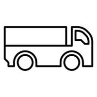 Truck icon or logo illustration outline black style vector