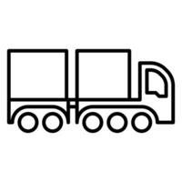 Truck icon or logo illustration outline black style vector