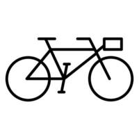 bicicleta icono o logo ilustración contorno negro estilo vector