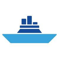 Ship boat icon or logo illustration glyph style vector