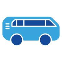 autobús icono o logo ilustración glifo estilo vector