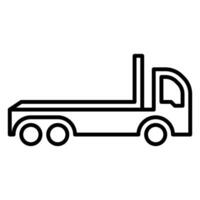 Truck icon or logo illustration outline black style vector