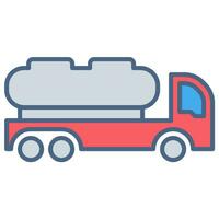 Truck icon or logo illustration filled color style vector