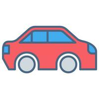 coche icono o logo ilustración lleno color estilo vector