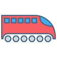 Train icon or logo illustration filled color style vector