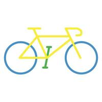 Bicycle icon or logo illustration flat color style vector