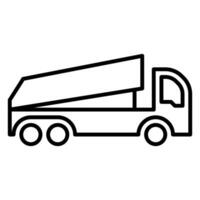 Truck icon or logo illustration outline black style vector