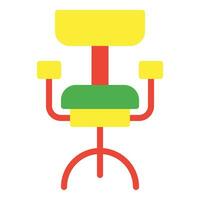 Chair icon or logo illustration flat color style vector