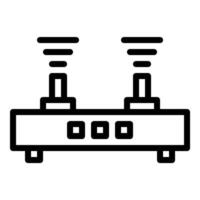 router wifi icon or logo illustration outline black style vector