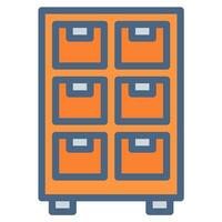 Cabinet icon or logo illustration filled color style vector