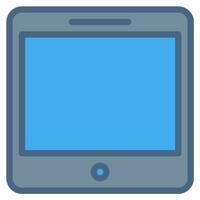 tableta icono o logo ilustración lleno color estilo vector