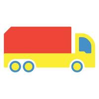 Truck icon or logo illustration flat color style vector