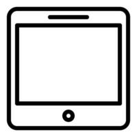 Tablet icon or logo illustration outline black style vector