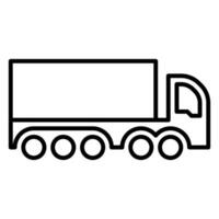 Truck icon or logo illustration outline black style vector