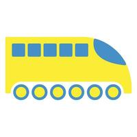 Train icon or logo illustration flat color style vector