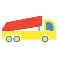 Truck icon or logo illustration flat color style vector