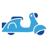 scooter icono o logo ilustración glifo estilo vector