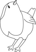 Robin bird, cartoon, drawn with simple lines, doodle, hand-drawn with a simple and smooth style. The robin bird is cute vector