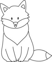 Red fox, cartoon doodle, cute. Red fox during Christmas festival. The red fox is sit, walk, running, jump, and sleep, full of life. vector