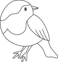 Robin bird, cartoon, drawn with simple lines, doodle, hand-drawn with a simple and smooth style. The robin bird is cute vector