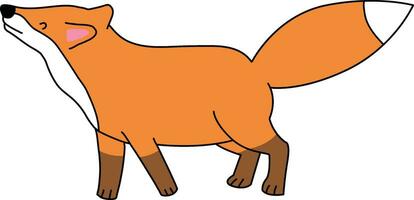 Red fox, cartoon doodle, cute. Red fox during Christmas festival. The red fox is sit, walk, running, jump, and sleep, full of life. vector