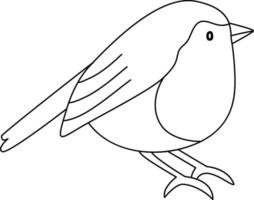 Robin bird, cartoon, drawn with simple lines, doodle, hand-drawn with a simple and smooth style. The robin bird is cute vector