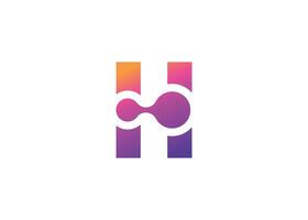 Letter H Technology vector monogram logo design template. Letter H molecule, Science and Bio technology Vector logo