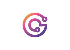 Letter C Technology vector monogram logo design template. Letter C molecule, Science and Bio technology Vector logo