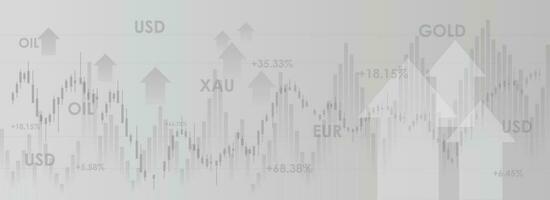 abstract grey financial graph and candle stick vector