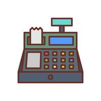 Cash Register in vector. Illustration vector