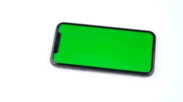 ruotare verde schermo Telefono. alto qualità 4k metraggio video