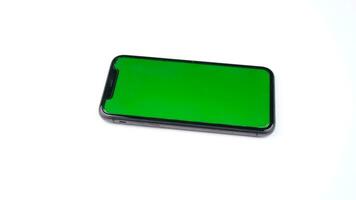 rotate green screen phone. High quality 4k footage video