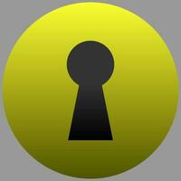 keyhole icon on circle background vector