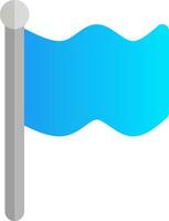 blue flag icon sign vector